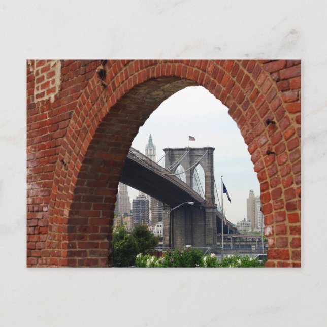 Brooklyn Bridge Brick Arch Postcard (Front)