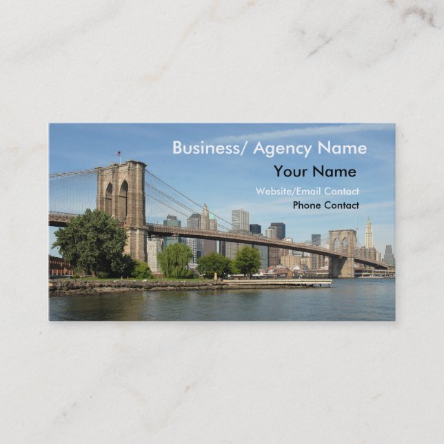 Brooklyn Bridge Business Card (Front)