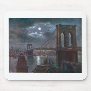 Brooklyn Bridge by Moonlight Mouse Pad