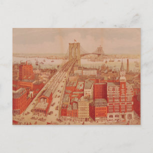 Brooklyn Bridge, c.1883 Postcard