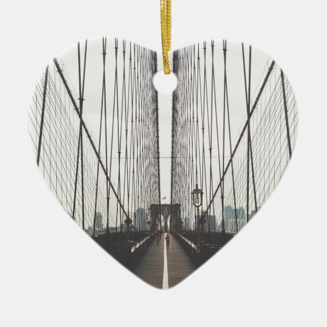 brooklyn bridge ceramic ornament (Front)