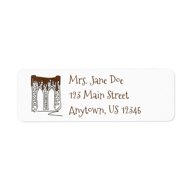 Brooklyn Bridge Chocolate Valentine's Day NYC Return Address Label (Front)