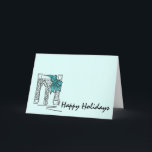 Brooklyn Bridge Christmas Hanukkah NYC Holiday<br><div class="desc">Cards feature an original marker illustration of a New York City landmark, the Brooklyn Bridge, "dressed up" for the holiday season. Perfect for Hanukkah or Christmas! This Chanukah illustration is also available on other products. Don't see what you're looking for? Need help with customisation? Contact Rebecca to have something designed...</div>