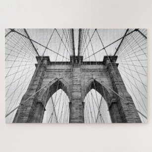 Brooklyn Bridge Close Up Architectural Detail Jigsaw Puzzle