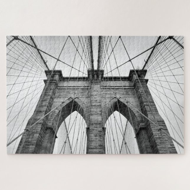 Brooklyn Bridge Close Up Architectural Detail Jigsaw Puzzle (Horizontal)