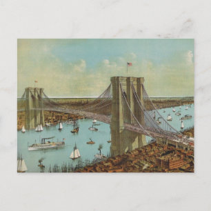 Brooklyn Bridge Colour Postcard