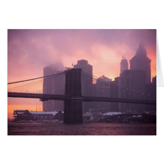 Brooklyn Bridge During Snowstorm (Front Horizontal)