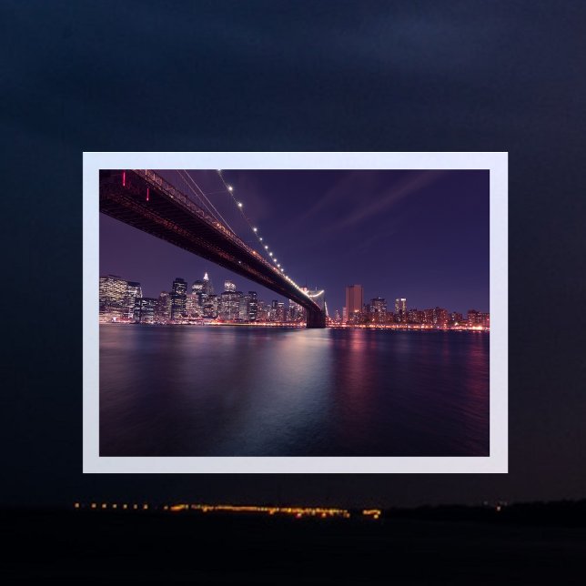 Brooklyn Bridge, East River, Manhattan Lights Postcard (Creator Uploaded)