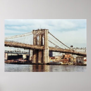BROOKLYN BRIDGE EAST TOWER - NEW YORK POSTER