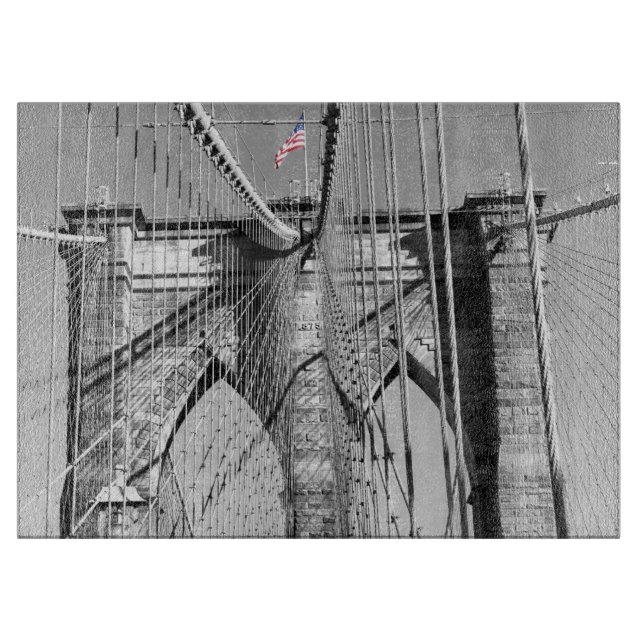 Brooklyn Bridge Glass Cutting Board (Front)