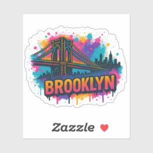 Brooklyn Bridge Graffiti Pop Art – Colourful Urban