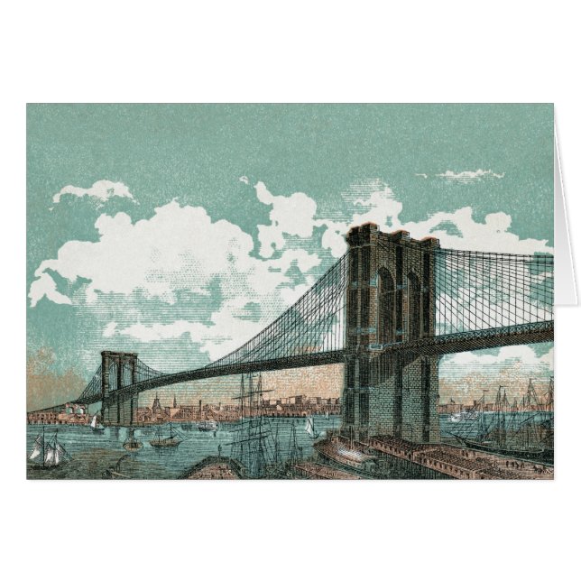 Brooklyn Bridge Greeting Card (Front Horizontal)
