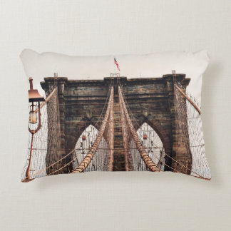 Brooklyn Bridge in New Yorkabstract, america, amer Decorative Cushion