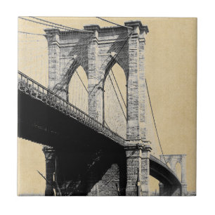 Brooklyn Bridge Landmark New York 1896 Tile