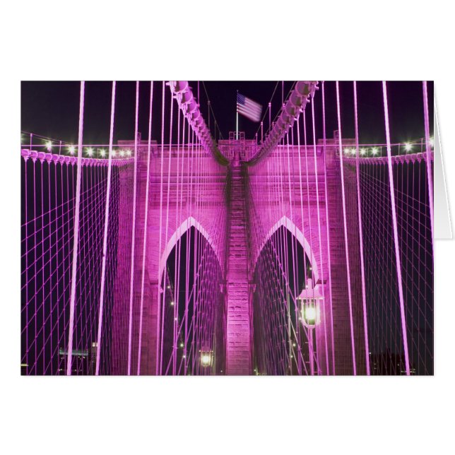 Brooklyn Bridge Lit Purple (Front Horizontal)