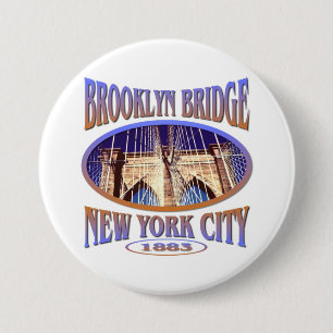 Brooklyn Bridge New York 7.5 Cm Round Badge