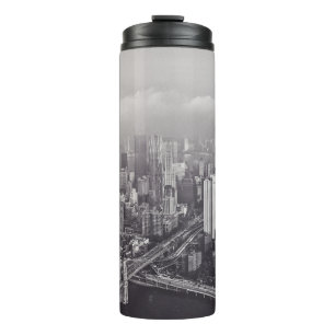 BROOKLYN BRIDGE NEW YORK A FOGGY DAY THERMAL TUMBLER