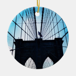 Brooklyn Bridge, New York Ceramic Tree Decoration