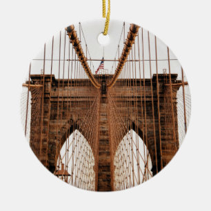 Brooklyn Bridge, New York Ceramic Tree Decoration