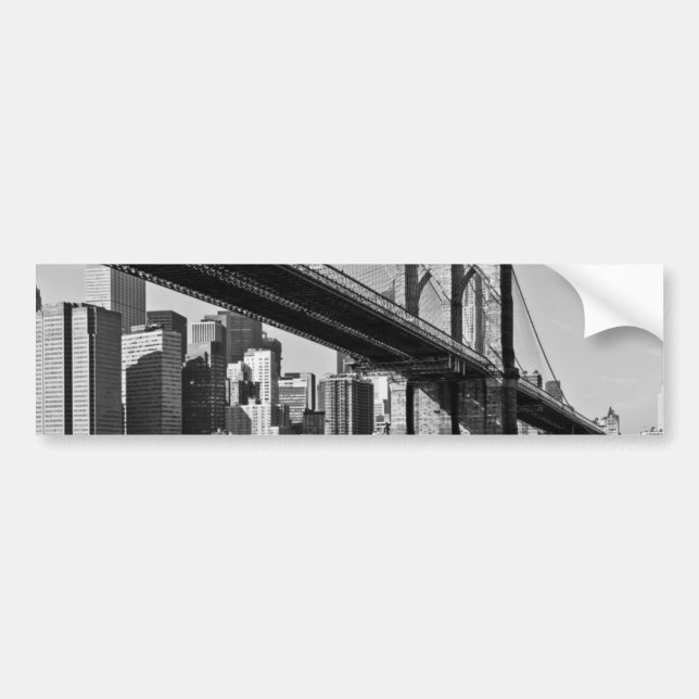 Brooklyn Bridge New York City Bumper Sticker (Front)