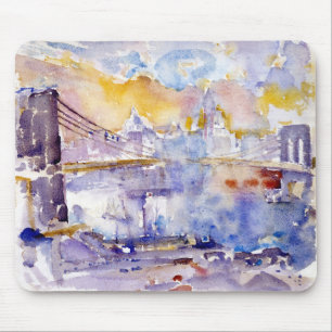 Brooklyn Bridge (New York City) (by John Marin) Mouse Pad