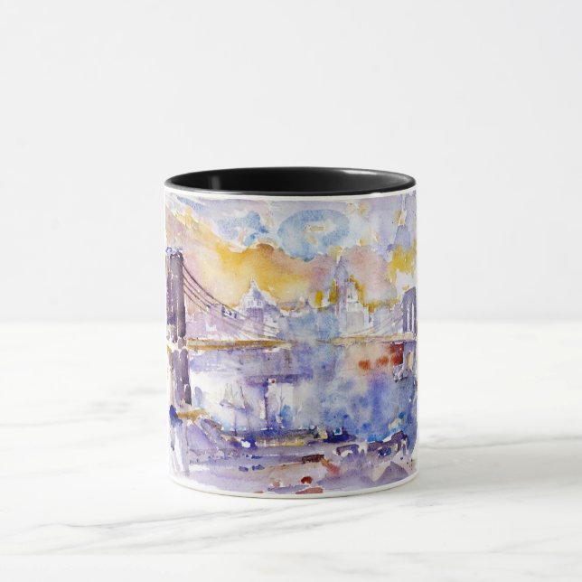 Brooklyn Bridge (New York City) (by John Marin) Mug (Center)