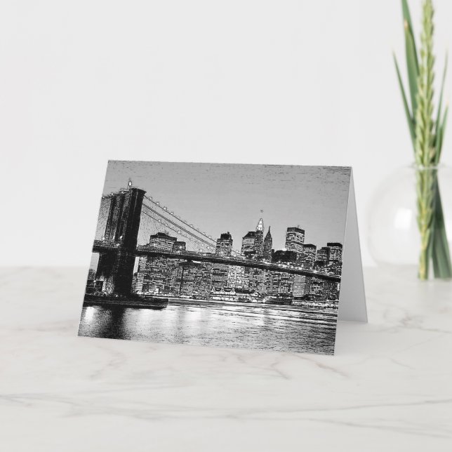 Brooklyn Bridge New York City Card (Front)