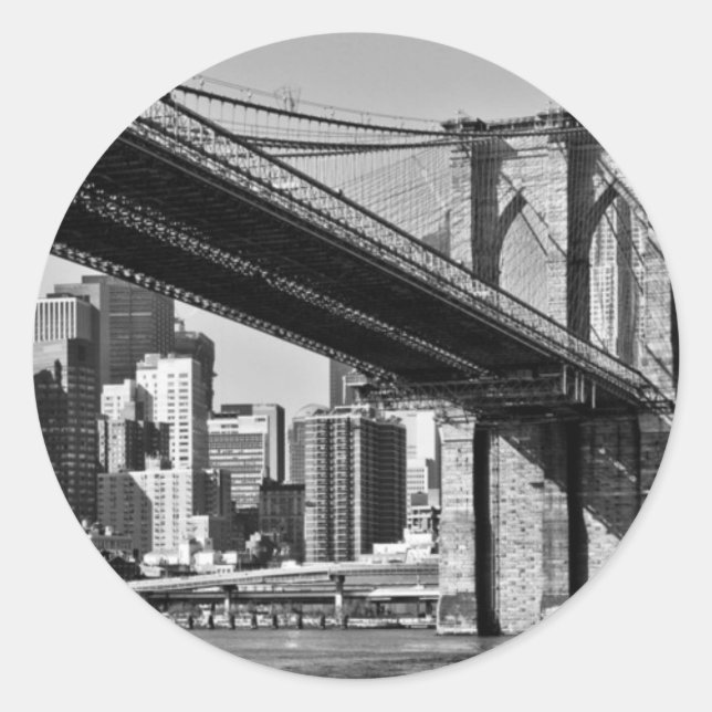 Brooklyn Bridge New York City Classic Round Sticker (Front)