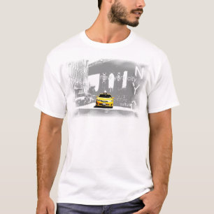 Brooklyn Bridge New York City Nyc Yellow Taxi T-Shirt