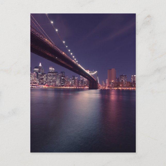 Brooklyn Bridge, New York City Postcard (Front)