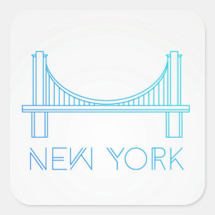 Brooklyn Bridge   New York City Square Sticker