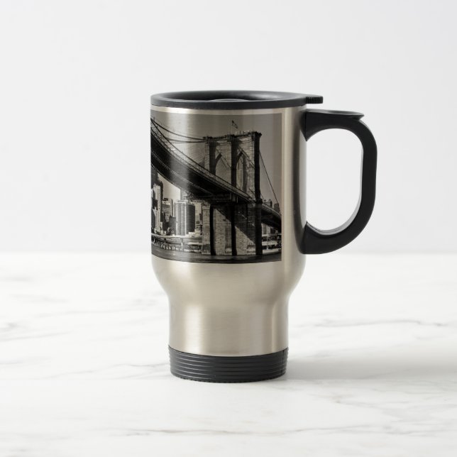 Brooklyn Bridge New York City Travel Mug (Right)