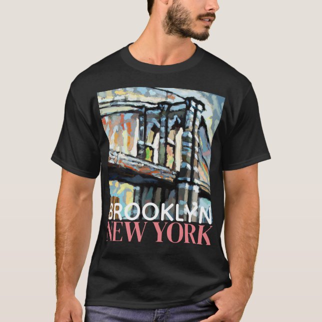 Brooklyn Bridge New York, men's T-Shirt 2 (Front)