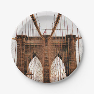Brooklyn Bridge, New York Paper Plate