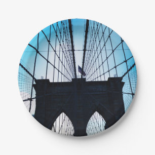 Brooklyn Bridge, New York Paper Plate