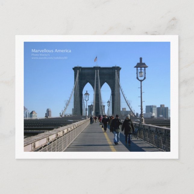 Brooklyn Bridge, New York Postcard (Front)