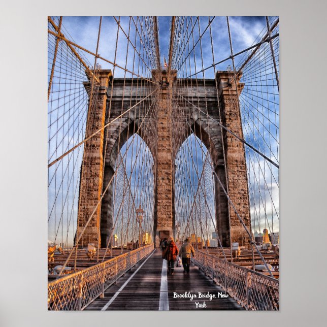 Brooklyn Bridge, New York Poster (Front)