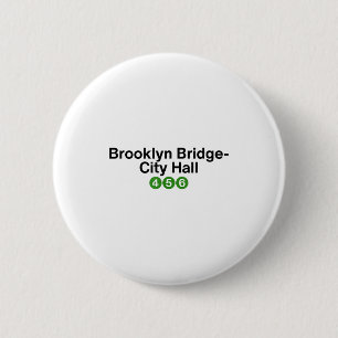 Brooklyn Bridge New York Subway Station Signs, Nyc 6 Cm Round Badge