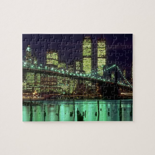 Brooklyn Bridge @ Night Jigsaw Puzzle (Horizontal)