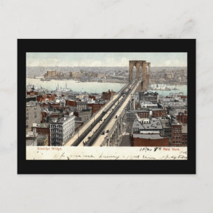 Brooklyn Bridge NY 1907 Vintage Postcard