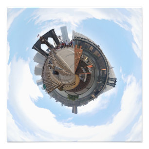 Brooklyn Bridge NYC 360 Degree Panorama Photo Print