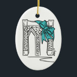 Brooklyn Bridge NYC Christmas Hanukkah Holiday Ceramic Tree Decoration<br><div class="desc">Features an original marker illustration of a classic NYC landmark, the Brooklyn Bridge, "dressed up" for the holiday season. Ideal for celebrating Christmas or Hanukkah! This illustration is also available on other products. Don't see what you're looking for? Need help with customization? Contact Rebecca to have something designed just for...</div>