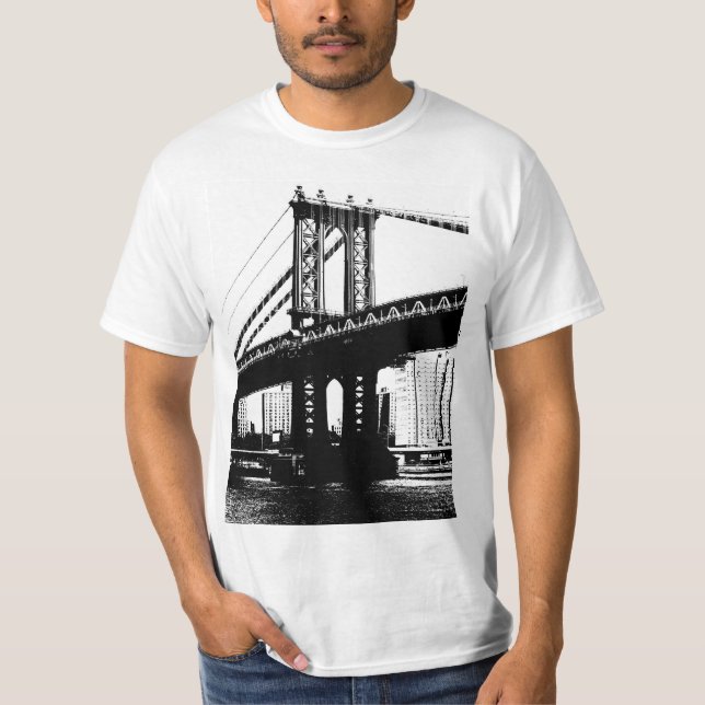 Brooklyn Bridge Nyc New York Mens Modern T-Shirt (Front)
