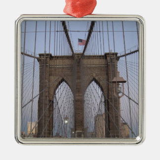 Brooklyn Bridge NYC Sun-rise on Christmas Eve Metal Ornament