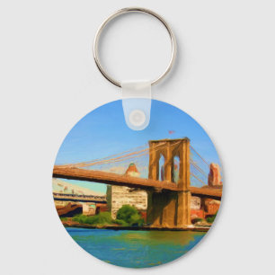 Brooklyn Bridge Painting Key Ring