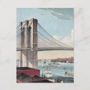 Brooklyn Bridge painting Postcard