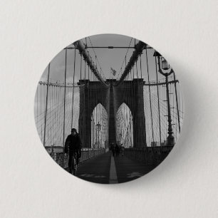 Brooklyn Bridge Photo 6 Cm Round Badge