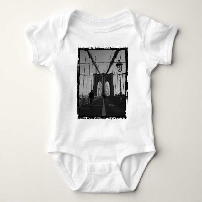 Brooklyn Bridge Photo Baby Bodysuit (Front)