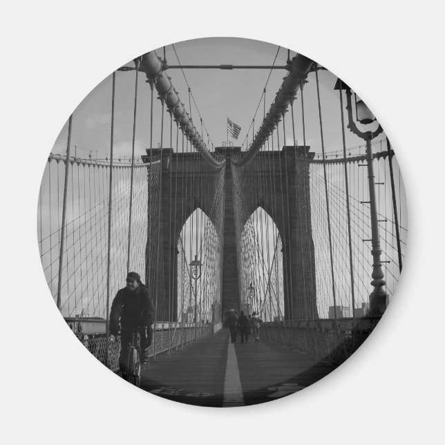 Brooklyn Bridge Photo Magnet (Front)