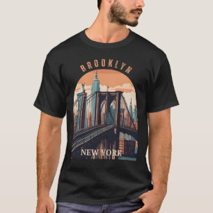 Brooklyn Bridge Retro New York T-Shirt